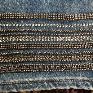 White House Black Market Embellished Cropped Jeans